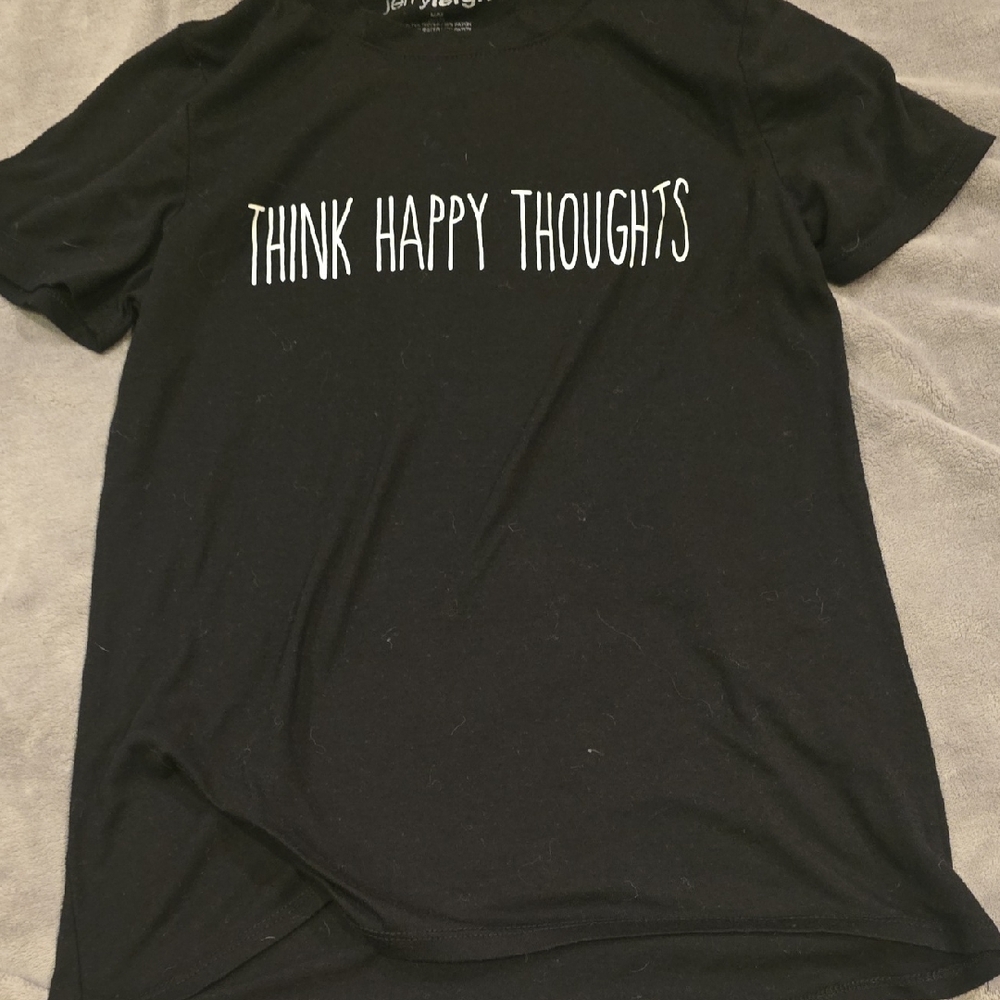 Black Graphic Tee with Positive Message